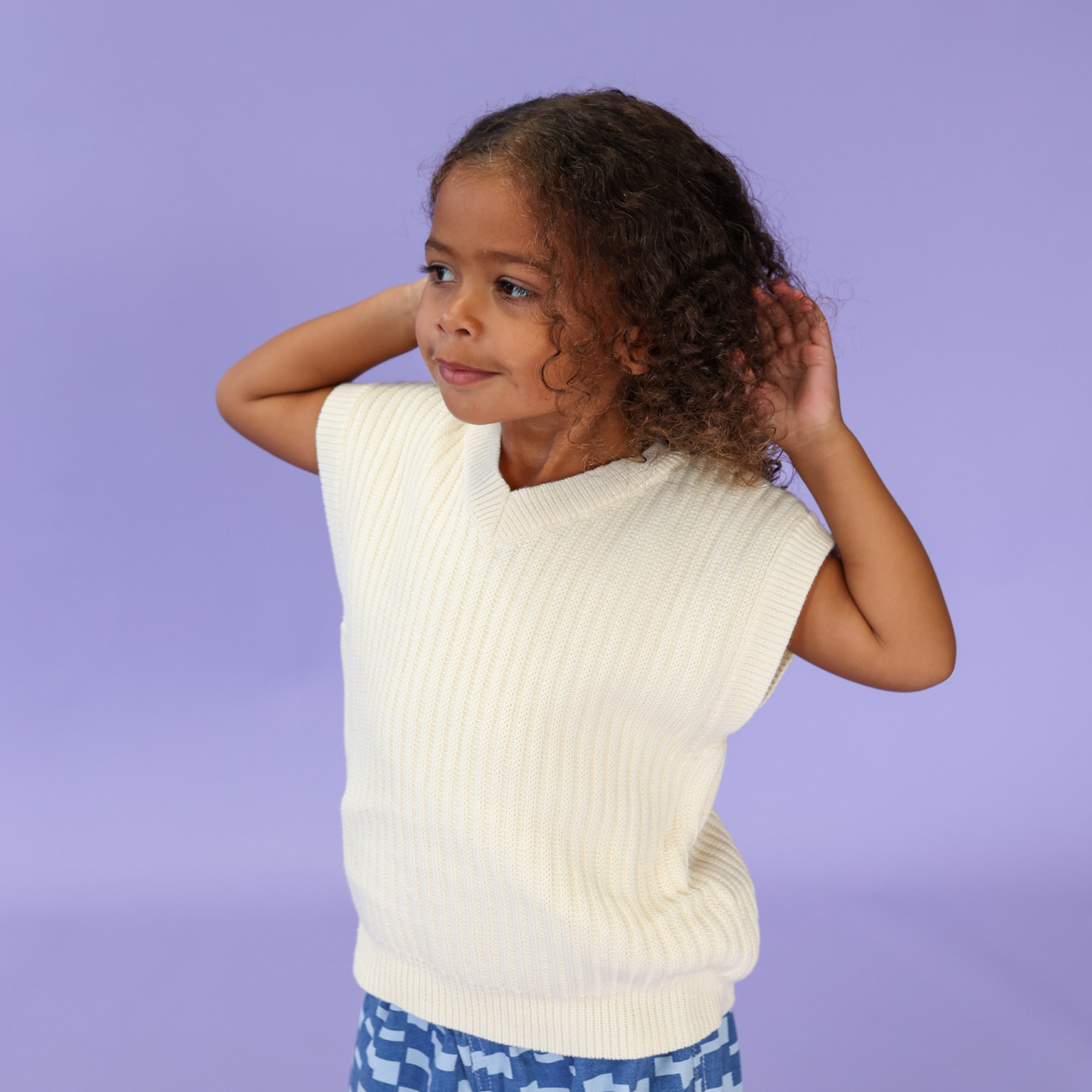 Chunky Rib V-Neck Vest