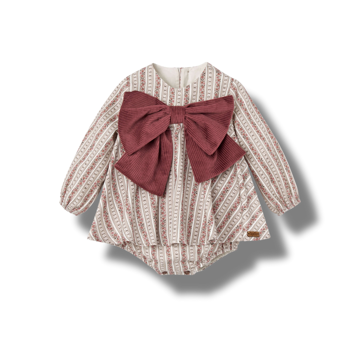 Romper Suit with Bow – BLUE
